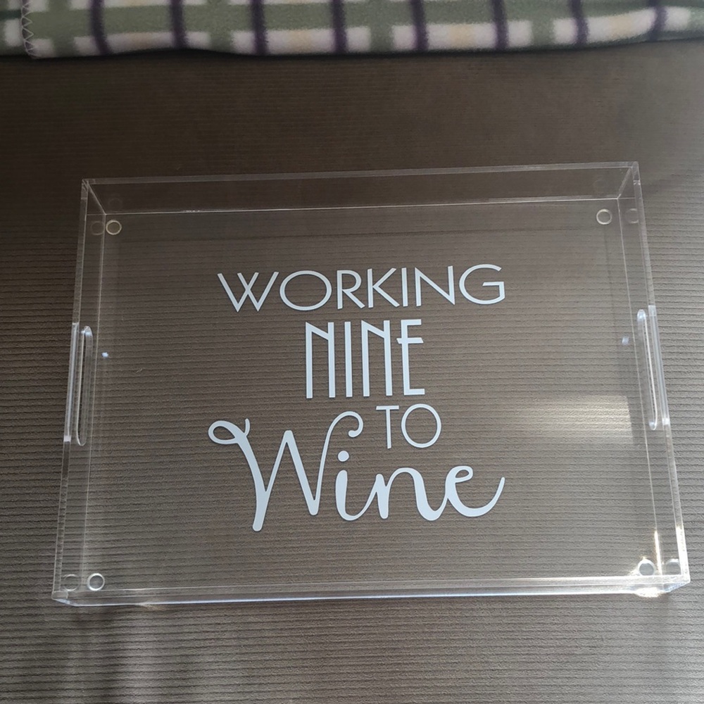 Acrylic serving tray